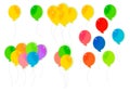 A set of colourful balloons Royalty Free Stock Photo